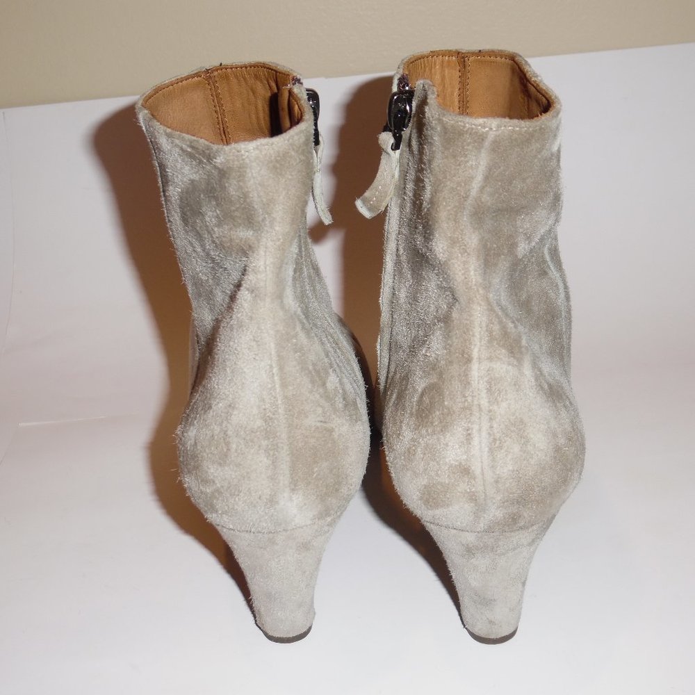 LaboratoriGarbo Beige Suede Ankle Booties Shoes 10 - Picture 7 of 13